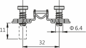 PIVOT STAR подкладка под петлю, Click-On, высота h=0, с предустановленными евро-винтами (81H02AQ)